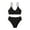 Black, variant on Jamicy Swimsuit for Girls for 8-15 Years Kids Girl's Solid Summer Bikini Sets Two Piece Bathing Suit V Neck Adjustable Strap Swimsuit Swimwear