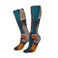 thumbnail image 2 of JUNZAN Fun Novelty Knee Warmer High Socks-Abstract Colorful Duality, 2 of 8