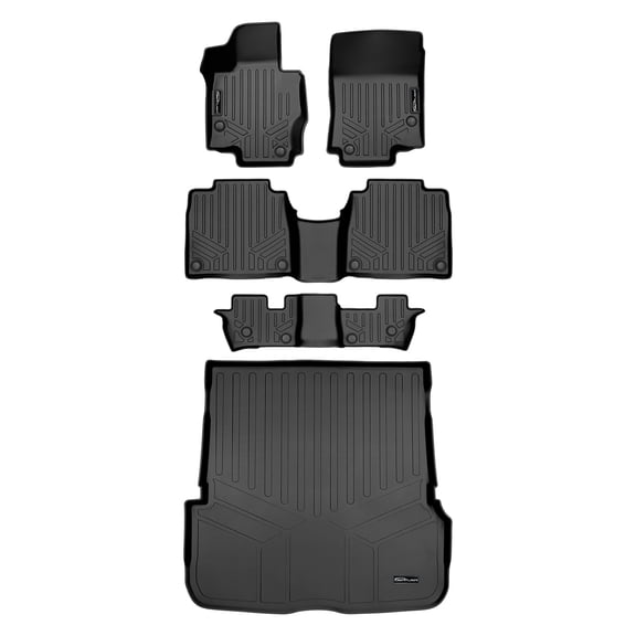 SMARTLINER 4 Rows Custom Fit Floor Liners Compatible with 2020 - 2025 Mercedes-Benz GLS Class SUV and 7 Passenger