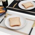 thumbnail image 3 of Premium PVC Dining Mat with Golden Thread Pattern - Waterproof, Oil-Resistant, Japanese Heat Insulation Design for Western Dishes - Ideal for Hotels, Restaurants, Home Kitchens - 45x30cm, Black, 3 of 6