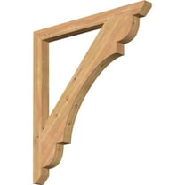 Ekena Millwork 3 1/2"W x 44"D x 48"H Olympic Slat Smooth Bracket, Western Red Cedar