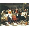 thumbnail image 1 of "The Chritening Feast, Jan Steen - CANVAS OR FINE PRINT WALL ART", 1 of 1