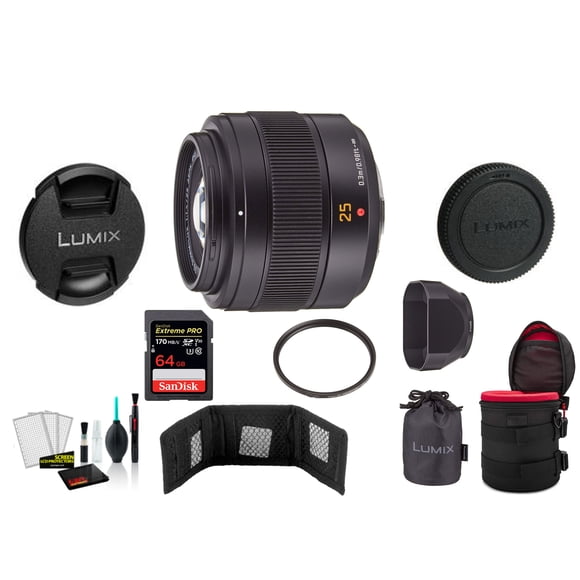 Panasonic Leica DG Summilux 25mm f/1.4 II ASPH. Lens with Memory Card (International Model)