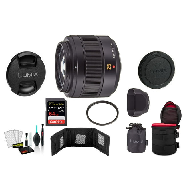 Panasonic Leica DG Summilux 25mm f/1.4 II ASPH. Lens with Memory Card (International Model)