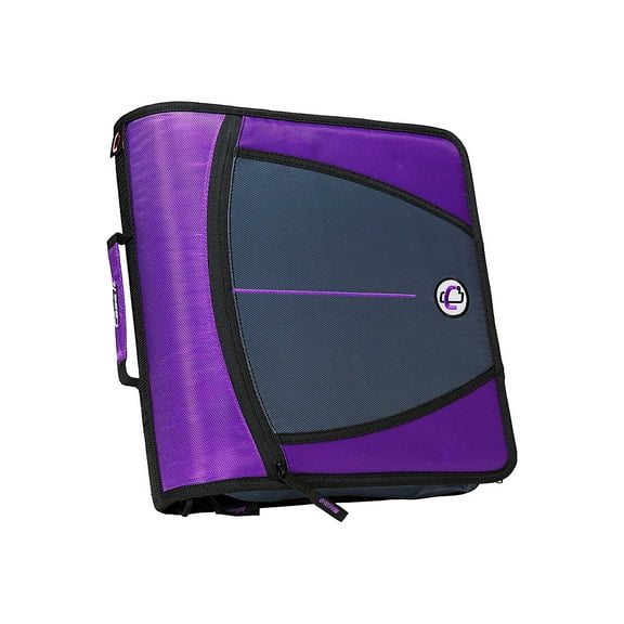 Case It Large Capacity Zipper Binder 3 Rings 3" Capacity 11 x 8.5 Purple D146PUR