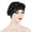 Black, variant on Women Stylish Braided Plait Stretch Turban Beanie Hat Hair Head Wrap Elastic Cap