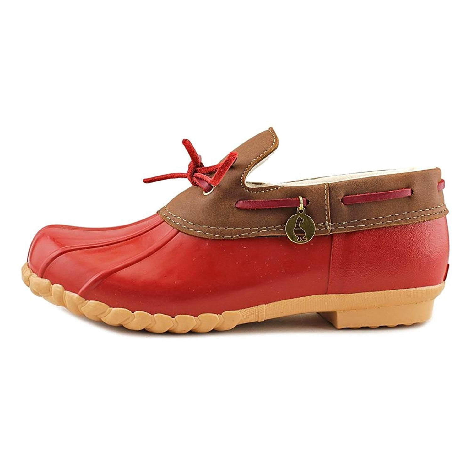 womens red duck boots