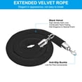 thumbnail image 3 of Unique Bargains 5 Feet Black Velvet Stanchion Rope, Crowd Control Barrier Rope with Snap Hook, Silver, 3 of 6