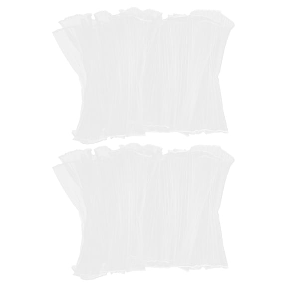 HEATSHAKING 2Pcs White Floral Gauze Fabric for Flower Wrapping and Boutique Packaging