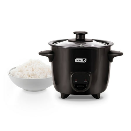 Dash Mini Rice Cooker Steamer with Removable Nonstick Pot, Keep Warm Function & Recipe Guide, .5 Quart, for Soups, Stews, Grains & Oatmeal, Aqua