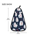 thumbnail image 6 of Samoyed Heart Pattern Hand Towel Quick Drying Home Storage Kitchen Towel Hooks Dish Cloths, 6 of 6
