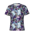 thumbnail image 3 of Naloa Purple Marble Texture Men's T-Shirt Sport T-shirt Men's Basic Tee Casual Men's Shirt, Round Neck, Short Sleeves - XX-Large, 3 of 5