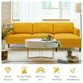 thumbnail image 5 of Costway 104'' L-Shaped Fabric Sectional Sofa w/ Chaise Lounge & Solid Wood Legs Yellow, 5 of 10