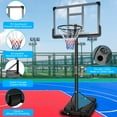 thumbnail image 2 of Outdoor Basketball Hoops Portable Basketball Hoop Backboard System Stand Height Adjustable 6.5ft - 10ft with 44 Inch Backboard and Wheels for Adults Teens Outdoor Indoor Basketball Goal Game Play Set, 2 of 7