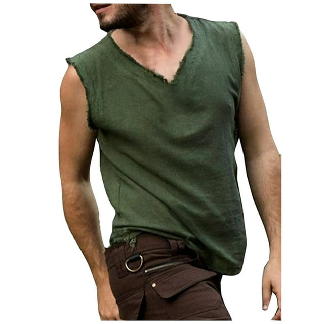 Ramiter Mens Shaper Tank Top Mens Performance Tech Muscle Tank Green,3XL