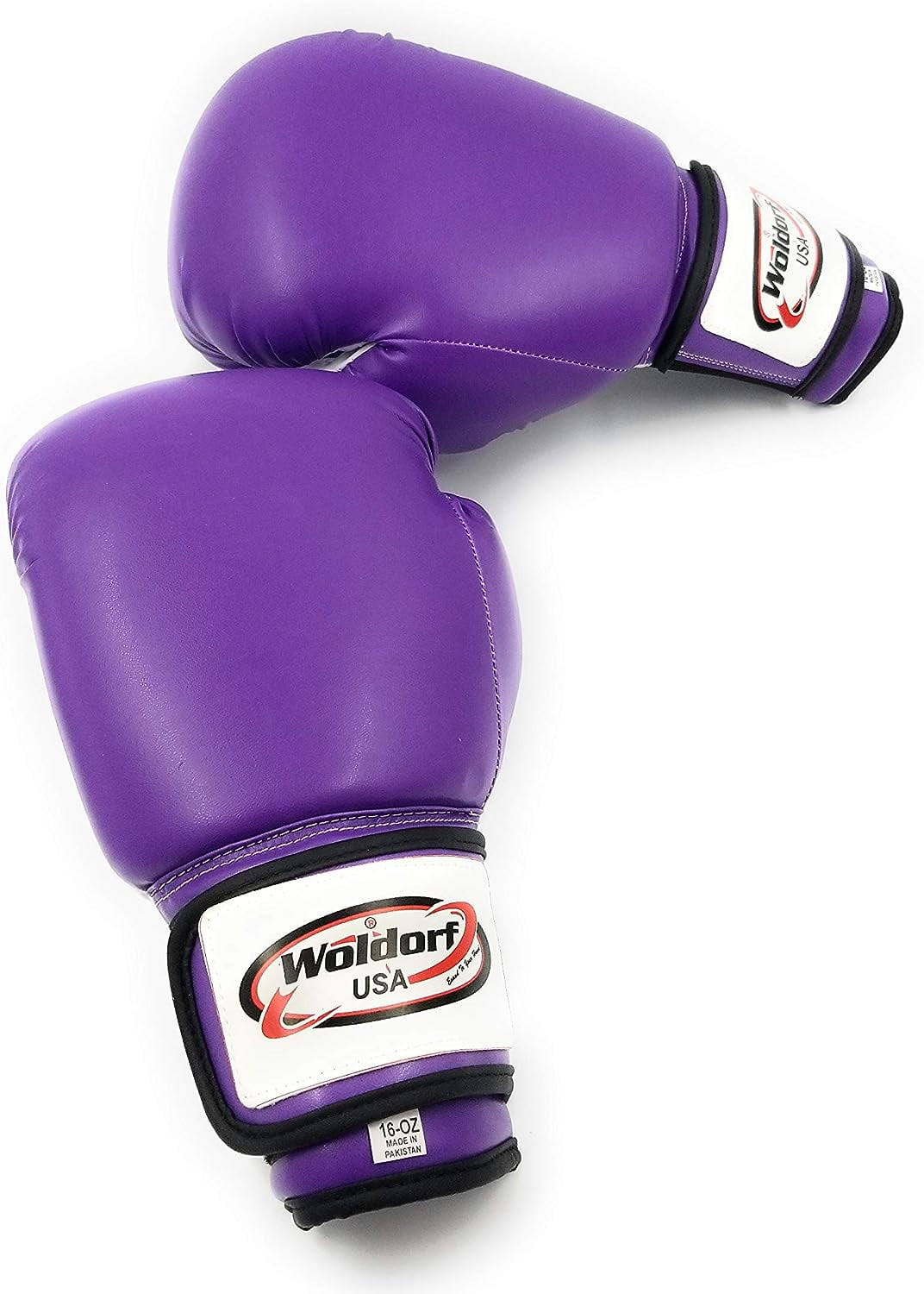 Woldorf USA Men and Women Training Fighting Sports Boxing Gloves - Heavy Punching Bag for Kids - Sparring Gloves, Kickboxing Gloves, Muay Thai Gloves and MMA Sparring Gloves - Vinyl 8oz Purple Sets