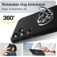 thumbnail image 3 of Hidden Series Galaxy S24 Case 5G,[No Fall-Off Kickstand] 360°Metal Ring, 15Ft  Grade Shockproof Protective Phone Case  for Samsung Galaxy S24, Black, 3 of 14