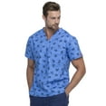 thumbnail image 6 of Dickies EDS Scrubs Top For Men V-Neck DK725, XS, Sea Life, 6 of 7