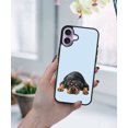 thumbnail image 5 of WIRESTER Shockproof Soft Rubber Cover Case for Apple iPhone 17 6.3" 2025, Rottweiler Dog Lying Down Looking Up On Light Blue Background, 5 of 5