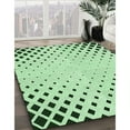 thumbnail image 3 of Ahgly Company Machine Washable Indoor Square Transitional Mint Green Area Rugs, 6' Square, 3 of 7