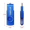 thumbnail image 3 of TOSPLUS 5 Pack 32GB USB Flash Drive USB 2.0 Thumb Drives Memory Stick Data Storage Jump Drive Swivel Design (Black/Green/Blue/Red/Gold), 3 of 5