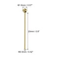 thumbnail image 2 of Uxcell 100 Pcs Gold Ball Head Pins 0.79 inch Wire Head Pins 24 Gauge Brass Head Pins for DIY Craft Jewelry Making, 2 of 7