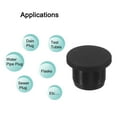 thumbnail image 4 of Uxcell Silicone Rubber Hole Plug 13mm Diameter Soft Flexible Stopper for 12-13mm Hole Black 24 Pieces, 4 of 5