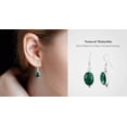 thumbnail image 2 of Natural Malachite Earrings 925 Silver Overlay handmade Dangle Earrings For Women, 2 of 4