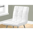 thumbnail image 4 of Monarch Dining Chair 2Pcs / 32"H / White LeatherLook / Chrome, 4 of 5