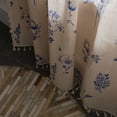 thumbnail image 4 of Nvzi 1 cortina estampada con flores azules de estilo campestre, cortina de cocina con borlas blancas, ventana salediza, cortina tipo barra de 59,06 x 110,24 pulgadas, 4 of 5