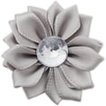 thumbnail image 4 of Juvale Fabric Flowers for Crafts, Grey Satin Embellishments with Rhinestones (1.5 in, 60 Pack), 4 of 7