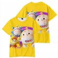 thumbnail image 1 of T-shirts Mode Garçons Filles Enfants Impression Dessin Animé Fête des Ufs Manches Courtes, 1 of 2