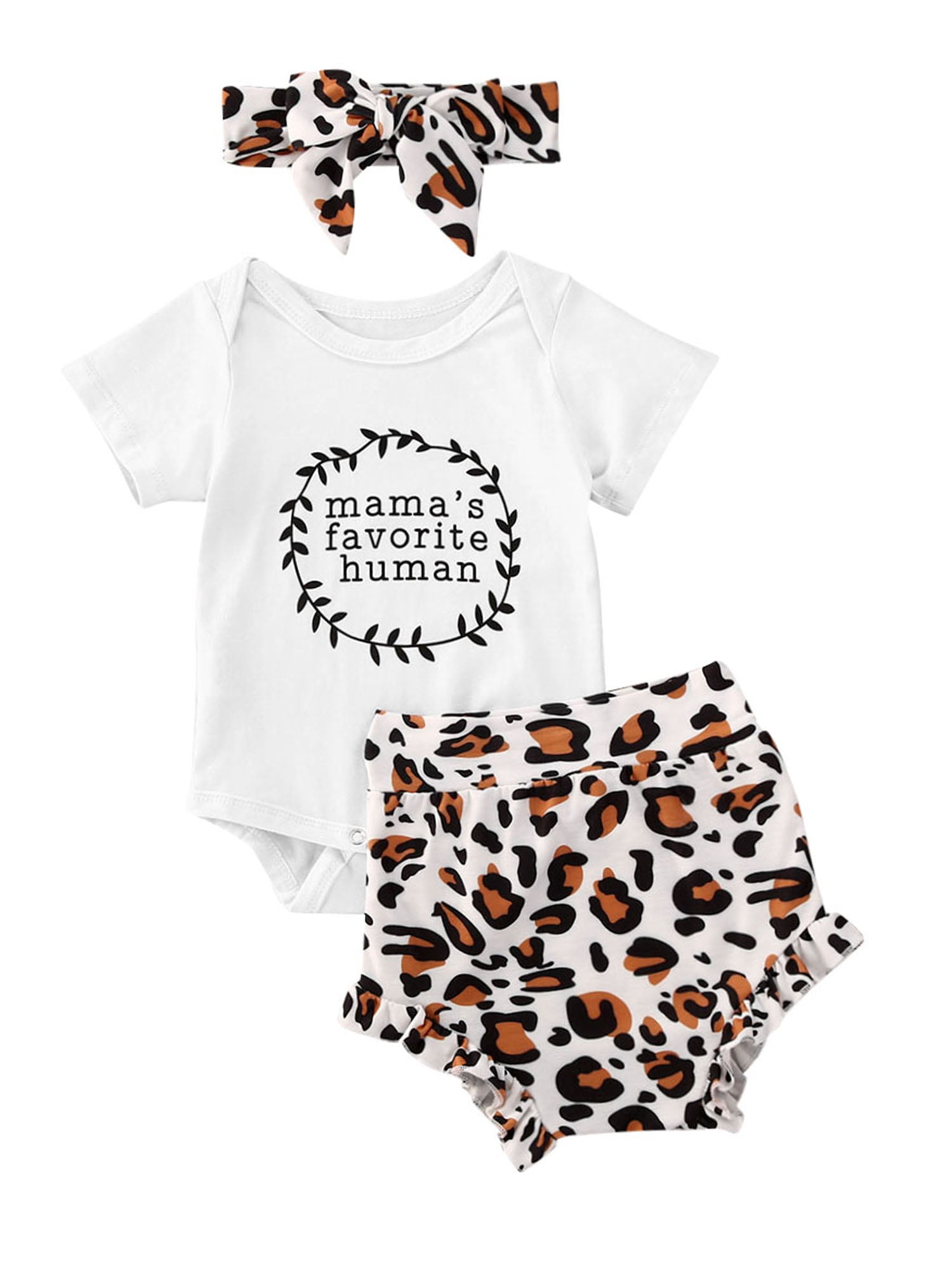 leopard print baby romper