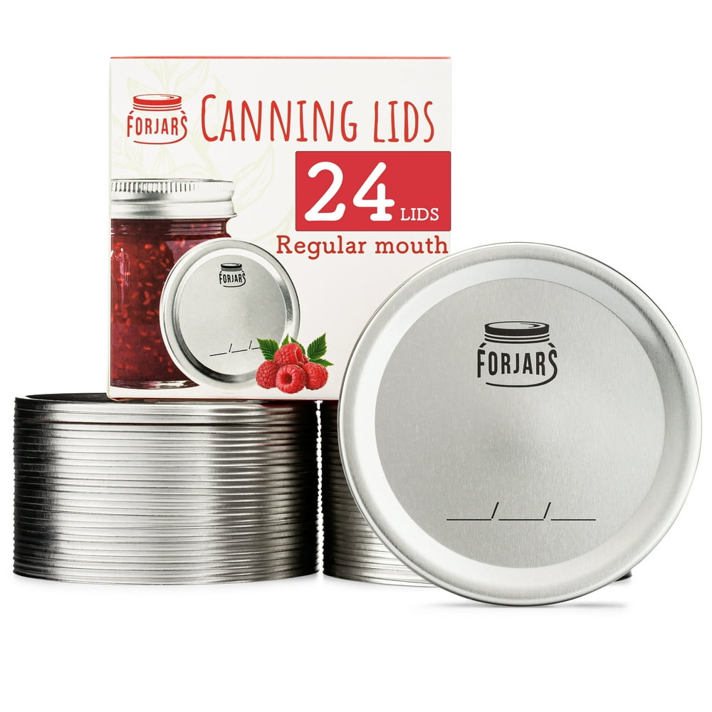 Canning Lids Regular Mouth, 24Pack Create Airtight Seals on Mason Jars to Preserve Food for
