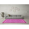 thumbnail image 3 of Ahgly Company Indoor Round Abstract Pink Modern Area Rugs, 5' Round, 3 of 4