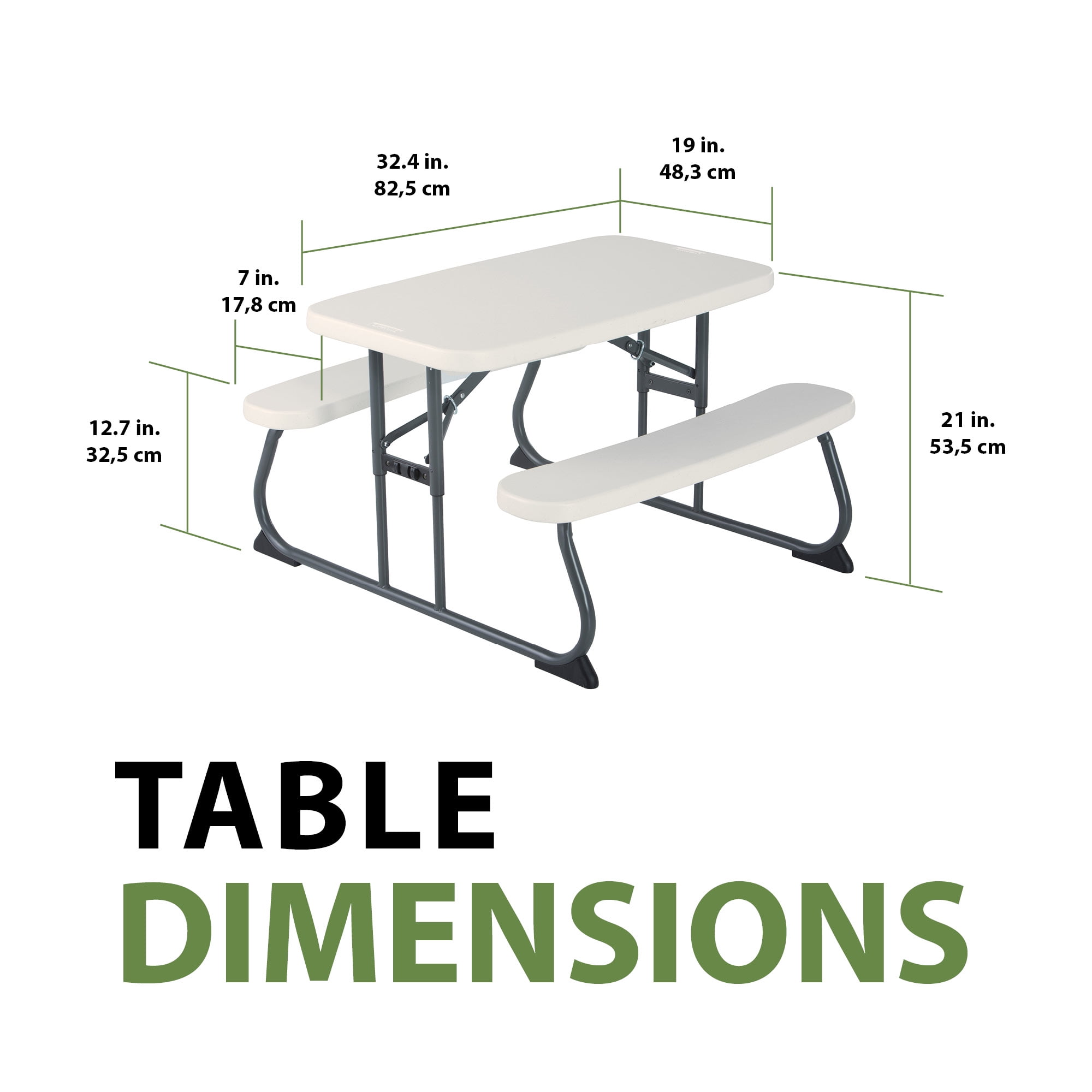 Lifetime Children's Polyethylene Picnic Table, All-Occasion, Almond (260256)