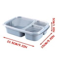 thumbnail image 3 of Limited time offer!Lunch Box Reusable 3-Compartment Plastic Divided Food Storage Container Boxes, 3 of 3