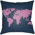 thumbnail image 5 of Surya LTCH-MAP-2222 Litchfield 22" Wide Square Novelty "Peace And Love" World Map, 5 of 5
