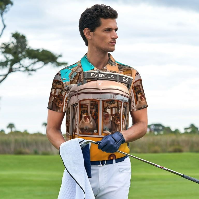 Golf Wear Modern Golf Shirts Zeuib Modern Elegant Sunflower Print