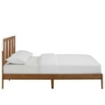 thumbnail image 4 of Modway Sirocco Adult King Modern Wood Rattan Platform Bed, Walnut, 4 of 10
