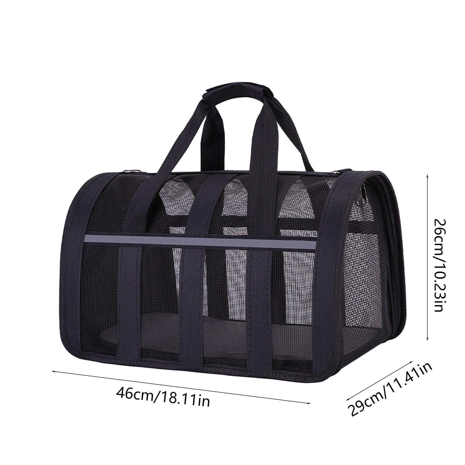 CCWADH Pet Carrier for Small Dogs, Cats, Puppy, Airline Approved Cat Carriers Dog Carrier Collapsible, Travel Handbag Bag for Cats Puppy(Black-L)