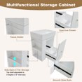 thumbnail image 4 of 20" Bathroom Vanity with Ceramic Sink, Freestanding Bathroom Vanity with  Drawer and Side Open Shelf,  Bathroom Cabinet for Small Bathrooms, White, 4 of 9