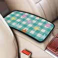 thumbnail image 2 of Bingfone Car Four-Season Universal Armrest Box Mat,Car Armrest Seat Cover Soft Leather Waterproof Armrest Cover Center Console Mat-Starfish On Checkered Background, 2 of 7