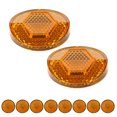 thumbnail image 1 of OULII 10Pcs Rear Bike Reflectors Orange Plastic Round Reflectors for Motorcycle Trailer Night Safety, 1 of 8