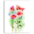 thumbnail image 2 of Esquisse Aquarelle de Fleurs de Coquelicot Rouge - Grande Impression sur Toile Florale, 2 of 4