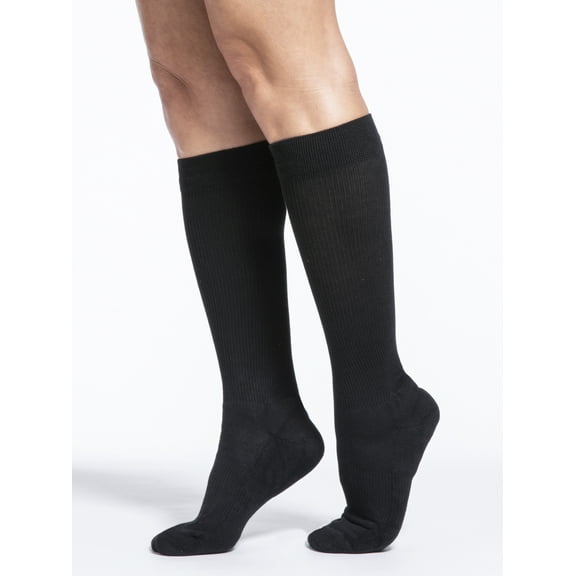 SIGVARIS Women’s Motion Cushioned Cotton 360 Closed Toe Calf-High Socks 20-30mmHg