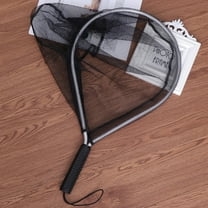 FRCOLOR 2pcs Mini Portable Shrimp Fishing Net Landing Net for Outdoor Fishing Lake Pond (Black)