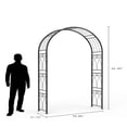 thumbnail image 3 of Danolapsi 8FT Steel Garden Arch,Reinforced Wedding Arbor with Ground Anchors, Rustproof Outdoor Trellis for Climbing Roses, Ivy & Flowers - Decorative Metal Archway for Patio, Lawn & Garden, 3 of 4