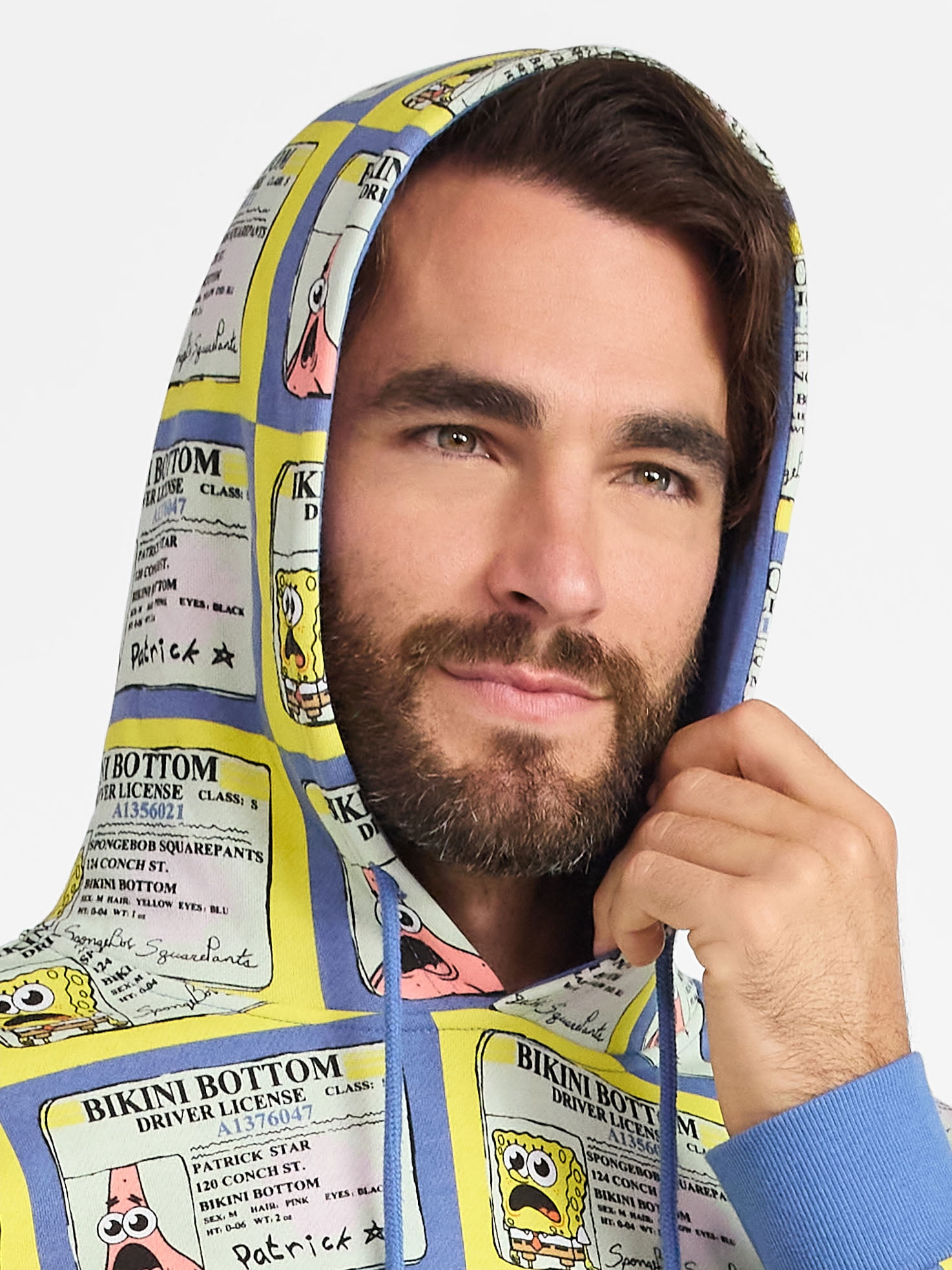 SpongeBob SquarePants Men's & Big Men's Graphic Fleece Hoodie with Long Sleeves, Sizes S-3XL