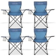thumbnail image 1 of Sillas Plegables para Camping Pesca Playa y Exteriores Lona Impermebale Porta Vaso Ligera Sillas para Exterior Ergonomica con Estructura de Acero y Funda Transportadora Set de 4 Sillas Azul Grisaceo, 1 of 5